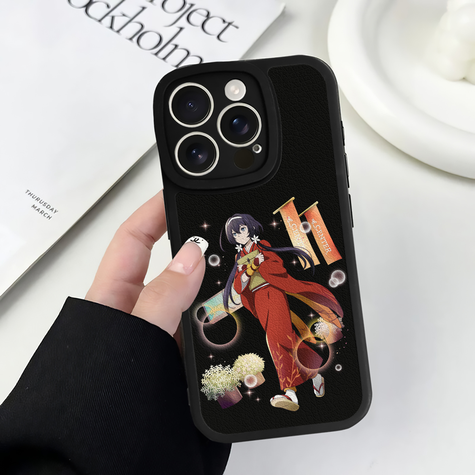 （画像用） 文豪ストレイドッグス Bungo Stray Dogs 【iPhone 16シリーズ対応】シリコンスマホケース（レザー調） 材質：シリコン